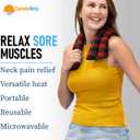 SunnyBay Microwave Heating Pad, Microwavable Heated Neck and Shoulder Wrap, Soothing Weighted Moist Heat or Ice Pack with Flaxseed and Lavender, 26x5 Inches, 2.5 lbs, Buffalo