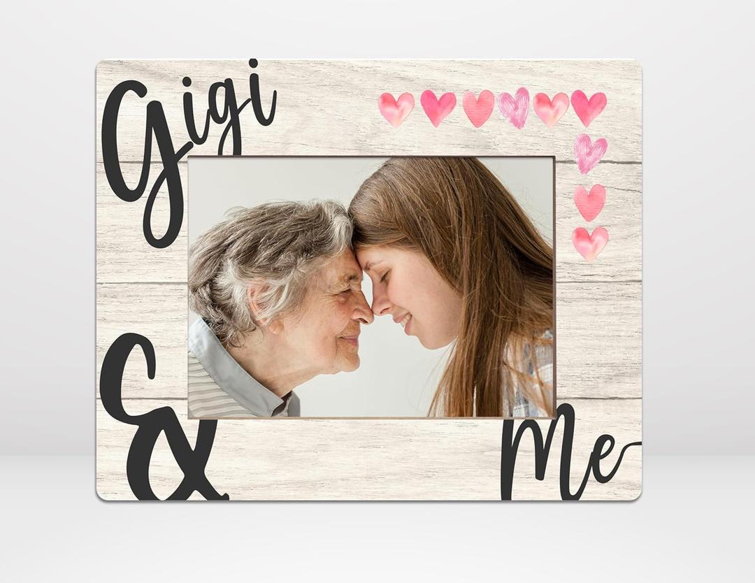 Orchroma Gigi and Me Picture Frame, Mothers Day Birthday Gifts for Grandma,Gigi Gifts for Grandma,5x7 Photo Frame (8x10 in, burlywood)