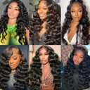 #1B Loose Wave Bundles Natural Black Human Hair Bundles 28 30 32 Inch Black Loose Wave Bundle Hair Extensions Brazilian Virgin Hair 50g/Bundle Total 150g