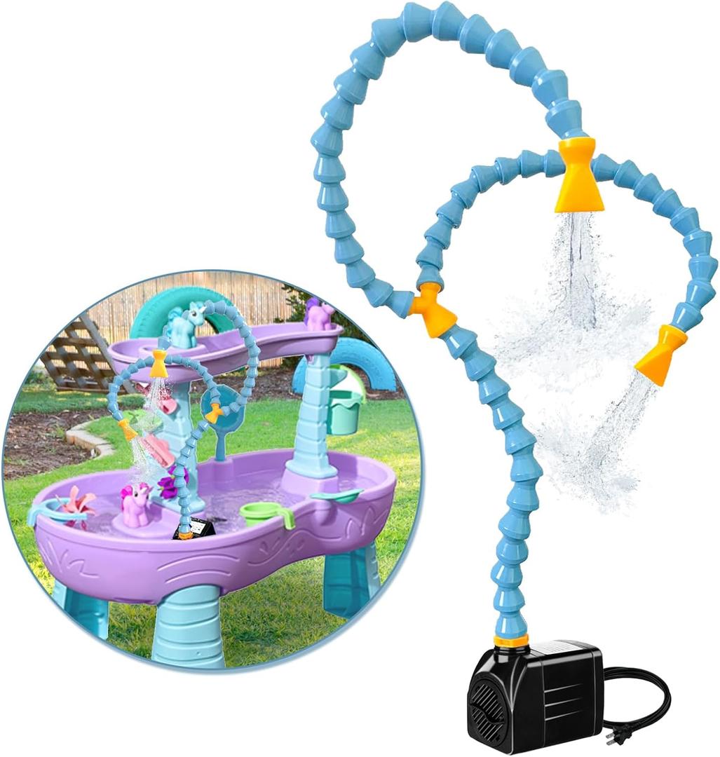 Okcool Water Table Pump, Kids Water Table Accessory, Fun Summer Outdoor Water Game Toy for Kids, Blue