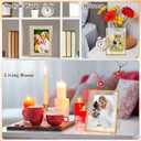 Hoteam 12 Pack 6 x 8 Inches Floating Frame for Photo 4 x 6 Inches, Glass Floating Picture Frame Collection Vintage Metal Minimal Ornate Easel for Wedding Pictures Photos Desk Tabletop Display