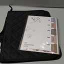 Adjustable Bible Cover with 75 Bible Tabs - Bible Cover Case for WomenWaterproof, Washable Quilted Bible CaseReusable Christian Gifts for Women (Black, L)