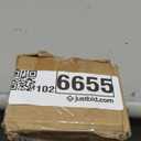 Joydeco 100% Blackout Roller Shades (Pro), Free-Stop Cordless Blinds for Windows, UV Protection, Natural Woven Blinds for Home and Office, Light-Proof Aluminum Cover (White, 38" W x 75" H)