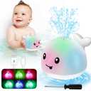 Light Up Toddler Bath Toys - Whale Water Spray Toy Infants Baby Toys 6-12-18 Months Bath Toys for Kids Ages 1-3 2-4 Bathtub Shower Water Pool Toys Bath Fountain Toy 1st Birthday Gifts for Boys Girls