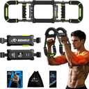 Twister Arm Trainer & Chest Workout Equipment with Digital Display - Auto Reps & Calorie Estimator, 40-120 lbs Home Gym Chest Exerciser for Men, Green Pro