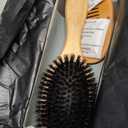 Belula 100% Boar Bristle Hair Brush Set (Medium). Soft Natural Bristles for Thin and Fine Hair. Restore Shine And Texture. Wooden Comb, Travel Bag and Spa Headband Included!