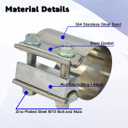 2 inch Exhaust Clamps, 2" Exhaust Lap Joint Butt Clamps, T304 Stainless Steel Band Clampw/10.8 High Grade Bolts(2 Pieces)