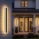 2Pack 39inch Outdoor LED Wall Light, 30W 110V Hardwired Long LED Wall Sconce, IP65 Waterproof Modern Light Fixture with Frosted Acrylic, 3000K Warm White Wall Lighting for Porch Garage House Exterior