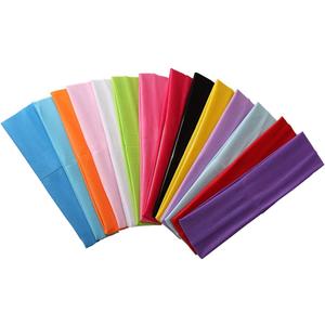 14pcs Mixed Colors Yoga Sports Headbands for Women - Soft Elastic Stretch Girls Athletic Headbands