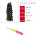 8 Packs Curly Crochet Hair GoGo Curl Crochet hair for Women Deep Wave Braiding hair,Synthetic Bohemian Crochet Braid Water Wave Crochet hair Extensions (4#, 18inch)