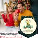 2 x Bee Ornament 2025 - Bee Christmas Ornament, Cute Animals Christmas Ornaments - Gifts for Bees Lovers - Ceramic Ornaments 2025