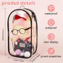 2 x 5-Piece Set of 15-17 cm Doll Clothing - Suitable for Girls, Including Black-Framed Glasses, Small Camera, Bow, and Transparent Doll Display Bag (No Doll) (Cowboy)