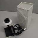 Small Table Lamp for Bedroom - Bedside Lamps for Nightstand, Minimalist Night Stand Light Lamp with Square Fabric Shade, Desk Reading Lamp for Kids Room Living Room Office Dorm (12.8in, Cream & Black)