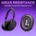 Sheepskin Replacement Earpads for WH-1000XM5 Headphones - Durable Black/Purple Cushions