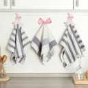 6 Pcs Decorative Goose Wall Hooks Bow Hooks Kids Room Pink White Bow Goose Wooden Hanger Holders Coquette Room Decor Cute Towel Hanger for Nursery Bathroom Bedroom Decoration