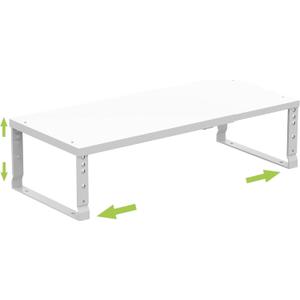 Expandable Stackable Spice Rack Organizer for Kitchen Cabinet,Adjustable Counter Shelf, countertop, Pantry,Cupboard,Bathroom,Bedroom(1Pack/White/Large) (LARGE:10.2"D x 16.7~26.6"W x 6.1"/7.5"H)