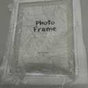 AceList Metal Picture Frames, Set of 3 Ornate Minimal Floating Edge Clear Glass Table Top Easel Stand Photo Frames in White, 5 x 7, Assortment Variety
