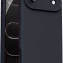 Supdeal Liquid Silicone Case for iPhone Air - [Camera All-Round Protection] [Soft Microfiber Lining Anti-Scratch] 4 Layer Full Covered Shockproof Gel Rubber Phone Case Cover, 6.5", Black