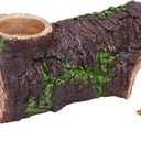 AIICIOO Reptile Gecko Hide Cave Natural Looking Basking Platform Terrarium Decor Resin Hollow Hide Cave for Lizard Leopard Gecko Bearded Dragon Tank Accessories Large