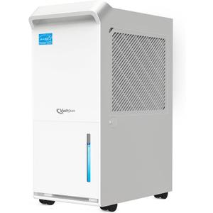 5,000 Sq.Ft Energy Star Dehumidifier, Vellgoo Max 100 Pint/D Smart Compressor Dehumidifier for Basement with Drain Hose, for Home,Large Rooms