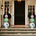 4.3Ft 2 Pcs Large Inatable Christmas Ornaments Balls Outdoor, Topiary Decorations for Urn Porch, Yard Garden Garden Easter Decor