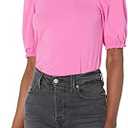 Amazon Essentials Women's Regular-Fit Twist Puff Sleeve Crewneck T-Shirt, M