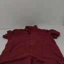 Alimens & Gentle Mens Linen Shirts Short Sleeve Button Down Shirts Cotton Summer Beach Cuban Shirts Vacation Hawaiian Shirts Burgundy, Medium