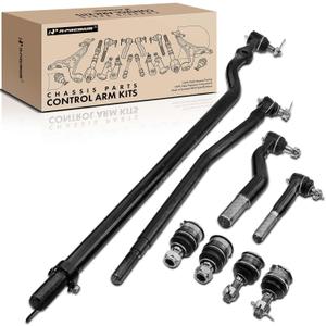 A-Premium Set of 8, Front Upper Lower Ball Joint, Inner Outer or At Pitman Arm Tie Rod End, Compatible with Ford F-250 Super Duty 1999-2004, F-350 Super Duty 1999-2004, Excursion 2000-2005, 4WD