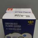 JOLLY CHEF 100 Disposable Plastic Bowls, 12oz Heavy Duty Disposable Dinner Bowls, Dessert Bowls with Gold Rim for Party, Dinners, Catering, Thanksgiving and Everyday Use