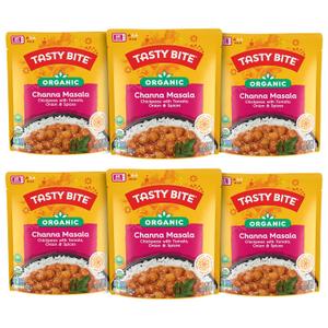 Tasty Bite Organic Channa Masala, 10 Ounce, Pack of 6, Ready to Eat, Microwavable Entree, Vegan & Gluten Free (EXP 01/31/27)