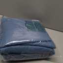 Auemtyn Full/Queen Size Quilt Set 3 Pieces, Soft Lightweight Summer Bedspread, Reversible Microfiber Bed Coverlet for All Seasons, Spa Blue, Cloud-Floral Pattern (1 Quilt, 2 Pillow Shams)