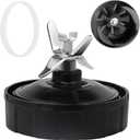 Ninja Blender Replacement Parts  Premium Grade 7 Fins Ninja Blender Blade for Ninja Blender Cups  Stainless Steel High Speed New Bearing  Leakproof Sealing Ring