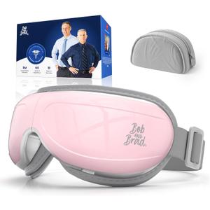BOB AND BRAD Eye Massager FSA Eligible, EyeOasis 2 Heated Eye Massager for Dry Eyes, Temple Massager for Headache, Migraine & Tension Relief, Warm Compress Eye Massage for Stress Relief (Blush Pink)