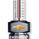 Desperate Enterprises Chevrolet Thermometer 24 Gauge Steel Embossed Sign - Nostalgic Vintage Metal Signs for Garage or Man Cave - Made in The USA