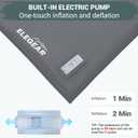 Elegear CumbreX Self Inflating Sleeping Pad, Built-in Electric Pump 3.15" Ultra-Thick Memory Foam Camping Mattress Pad with Pillow Double Sleeping Pad for Camping R-value 9.5 Foam Camp Pad for Travel