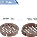 uxcell Round Soffit Vents 2 inch, 16Pcs Brown Plastic 60mm Soffit Vent Cover - Circular Air Vent Grille - Air Flows Easily for Bathroom Home, Office, Kitchen, Cabinet, Wardrobe