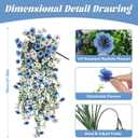 Artificial Hanging Flowers for Outdoors, UV Resistant 2 Bundles Fake Silk Flowers for Outside, Realistic Faux Plants for Hanging Baskets, Planters - Porch, Patio, Yard Decor