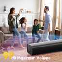 RIOWOIS Sound Bar for Smart TV, Soundbar for TV with Bass Reflector and Easy Set up, Home Audio Surround Sound System for TV PC Projector, Wall Mountable