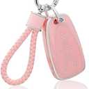 YO&YOYE for Chevy Key Fob Cover with Keychain, Pink Pink Soft TPU Key Case Protection Fit for Chevrolet Equinox Malibu Camaro Traverse Pack of 2
