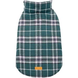 Kuoser Waterproof Dog Coat, Reversible Dog Jacket for Large Dogs, Adjustable Durable Doggie Winter Coat for Groowing Puppies Warm Puppy Cold Weather Apparel, Green L (Large (Pack of 1))