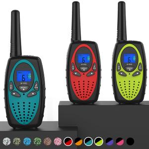 Walkie Talkies Long Range, M880 FRS Two Way Radio for Adults with LCD Screen/Resistance Wakie-Talkies with Noise Cancelling for Men Women Outdoor Cruise Ship (Blue Red YellowGreen)