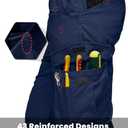 SWISSWELL Mens Tactical Cargo Pants Water Resistant Ripstop Lightweight Hiking Work Pants with 8 Pockets Elastic Waistband (Blue, XL)