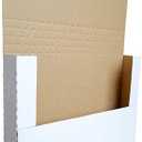 200 Pack 11 1/8" x 8 5/8" x 2" Cardboard Easy-Fold Shipping Box Mailers, Letter-Size Height Adjustable for Comics Books Photos, White (EM1182-200)