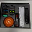 VGR 889C Professional Hair Clippers for Men, 9000RPM Cordless Barber Clippers with Ceramic & MIM Blades, 6 Magnetic Guide Combs, LED Display, USB Charging Base, Mens Grooming Kits for Barber