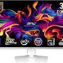 msi MPG 321URXW QD-OLED 31.5 Inch 4K UHD Gaming Monitor - 3840 x 2160 Quantum Dot OLED Panel, 240Hz / 0.03ms, 99% DCI-P3, E2, DisplayHDR True Black 400, KVM, RGB - DP 1.4a, HDMI 2.1, USB Type-C 98W
