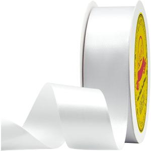 Double Face White Satin Ribbon 1-1/2 inch X 50 Yards Polyester White Ribbon for Gift Wrapping Very Suitable for Weddings Party Hair Bow Invitation Decorations and More