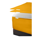 Zip On Fitted Sheet- Includes 1 Fitted Base + 2 Zip Sheet - Easy to Change, Upto 16" Inch Deep Pocket Full XL Size Zipper Fitted Sheet - Soft Cotton 600 TC Fitted Sheet - Yellow Color