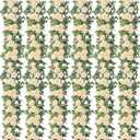 Riceshoot 6 Pcs 4 Pack 26 ft Artificial Eucalyptus Vines Garland with Flowers Faux Floral Greenery Garlands Rose Wreath for Wedding Party Arch Table Decor Backdrop Decorations (Champagne), 6.56 feet