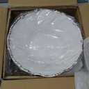 ZAROCRUS Rustic Melamine Serving Bowls, 12inch 2 Piece Larger Pasta Salad Bowls/ Mixing Bowls, White Melamine Bowls, Lightweight and Unbreakable Soup Bowls, Dishwasher Safe