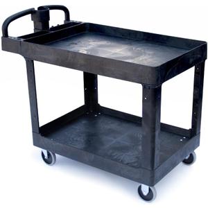 550 lbs Capacity Service Utility Cart, 45'' x 26'' with Lipped Shelf